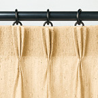 4" - Pinch Pleated Heading Tacked at Bottom