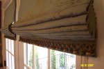 Flat Roman Shade with Preset Fold & Contrast Overlay Trim