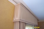 Cornice with Upholstered half rounds on top and bottom