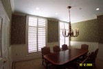 Plantation Shutter with 3.5" Louver 2-Panel with Divder Rail and 4-Sided Z-Frame